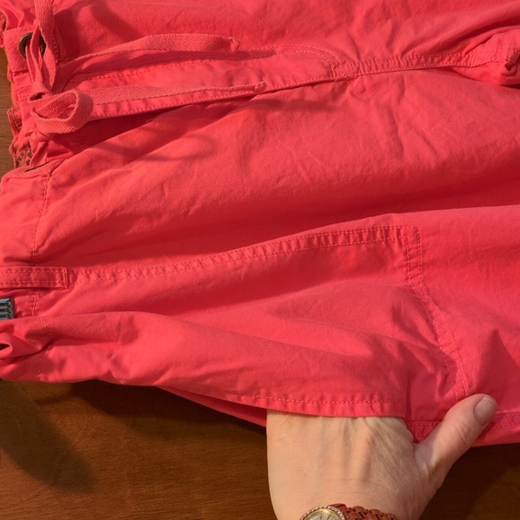 Sundance Rippling Tides Cotton High Rise Utility Pants in Coral Size XL - Picture 6 of 10